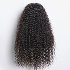 BraidsQueen 18-26inch #1B Deep Wavy 5x5 HD Front Lace Wig 180% Density