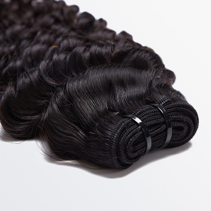 BraidsQueen 18-30 Inches Raw Vietnam Hair Bundles Deep Wavy #1B Natural Black