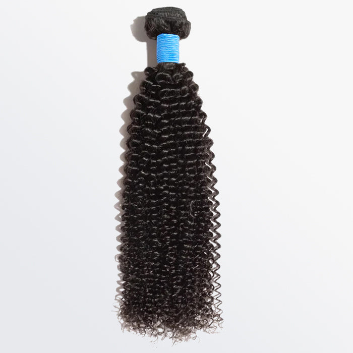 BraidsQueen 10-30 Inch Kinky Curly Virgin Brazilian Hair #1B Natural Black