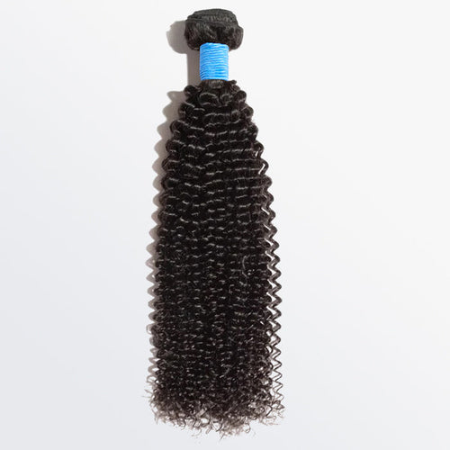 BraidsQueen 10-30 Inch Kinky Curly Virgin Brazilian Hair #1B Natural Black