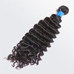 BraidsQueen 10-30 Inch Deep Wavy Virgin Brazilian Hair #1B Natural Black