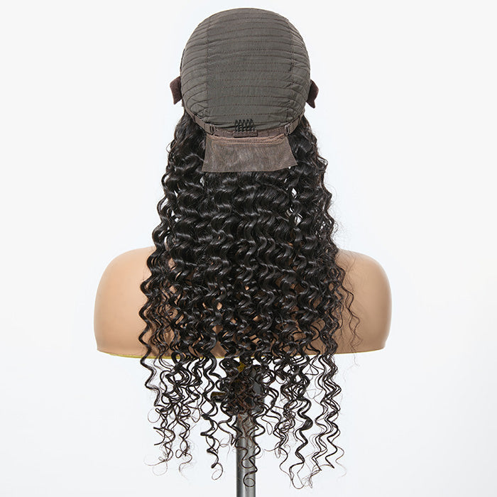 BraidsQueen 180% Density HD 13x4 Full Frontal Lace Wig Deep Curly