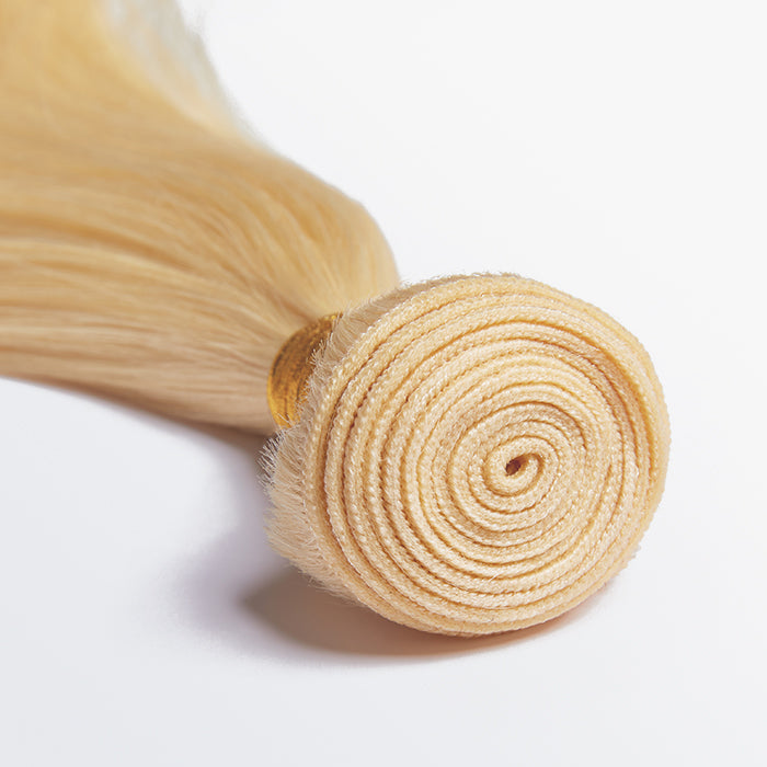 BraidsQueen 12-30 Inch 12A #613 Lightest Blonde Straight Colored Remy Hair