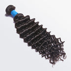 BraidsQueen 10-30 Inch Deep Wavy Virgin Brazilian Hair #1B Natural Black