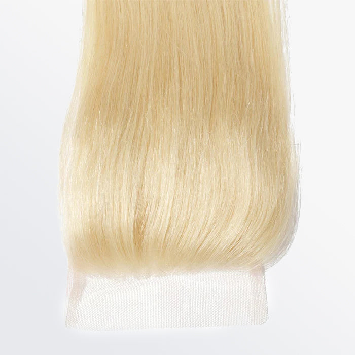 BraidsQueen 12-20 Inch 4" x 4" Straight Free Parted 12A #613 Lace Closure