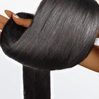 BraidsQueen 10-36 Inch Straight Virgin Brazilian Hair #1B Natural Black