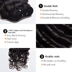BraidsQueen 18-30 Inches Raw Vietnam Hair Bundles Deep Wavy #1B Natural Black