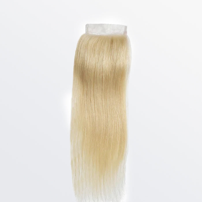 BraidsQueen 12-20 Inch 4" x 4" Straight Free Parted 12A #613 Lace Closure