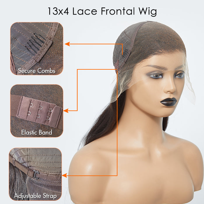 BraidsQueen 13x4 HD Glueless Lace Wig Body Wave 180% Density