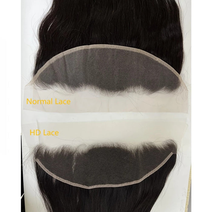 BraidsQueen 14-20 Inch 13" x 4" HD Body Wavy Free Parted Frontal #1B Natural Black